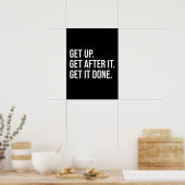 Poster Levez-Vous, Obtenez-Le, Faites-Le, Motivationnisez (Cuisine)