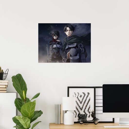 Poster Levi x Mikasa (Bureau à domicile)