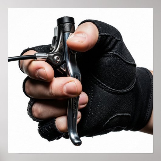 Poster Levier de frein à vélo (Devant)