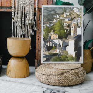 Poster Levissihan Kayakoy Maisons historiques à flanc de 