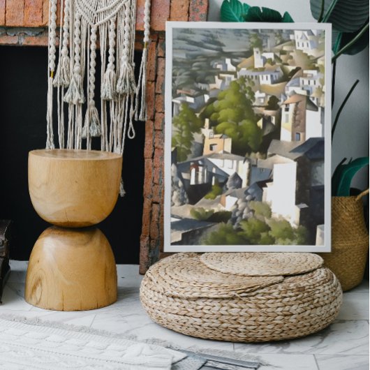 Poster Levissihan Kayakoy Maisons historiques à flanc de 