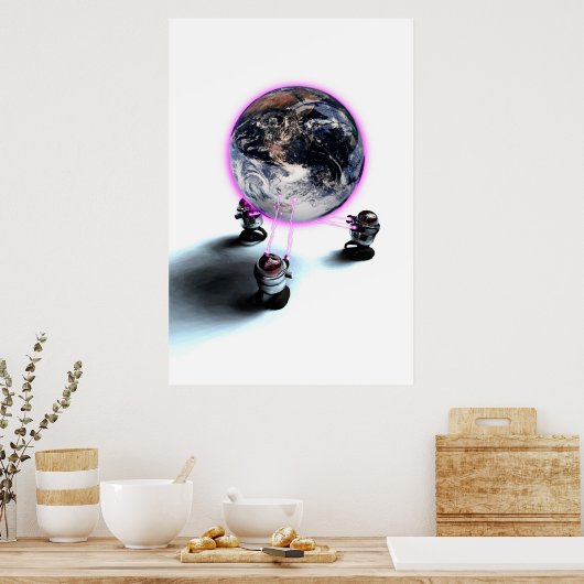 Poster Léviter l'affiche de la Terre (Cuisine)