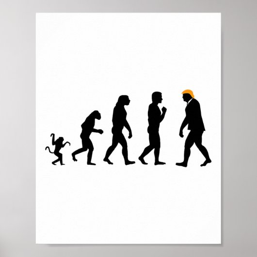 Poster L'évolution de Trump résiste à l'drôle Donald Trum (Devant)