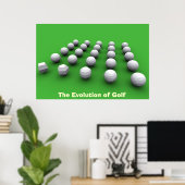 Poster L'évolution du golf (Bureau à domicile)