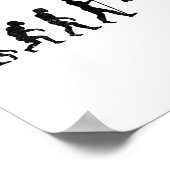 Poster L'Évolution D'Un Joueur De Badminton - Drôle (Coin)