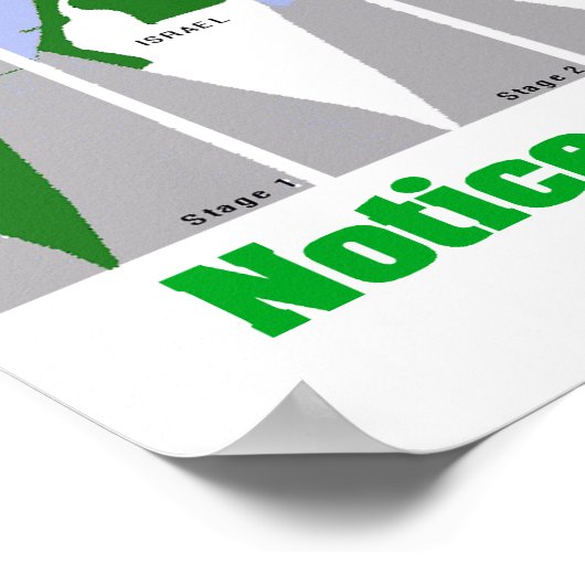 Poster L'évolution palestinienne (Coin)