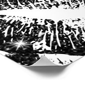 Poster Lèvres à Parties scintillant noire (Coin)