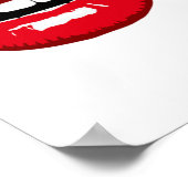 Poster Lèvres brillantes rouges (Coin)