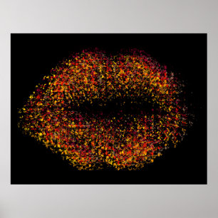 Poster Lèvres d'art Abstrait moderne #31