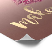 Poster Lèvres de Glittery Cool modernes, Maquilleur (Coin)