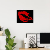 Poster lèvres empoisonnées (Bureau à domicile)