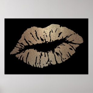 Poster Lèvres glacées adorables, Baiser