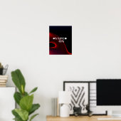 Poster Lèvres Noires Rouges Vape Sur (Bureau à domicile)