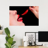 Poster Lèvres piment (Bureau à domicile)