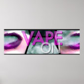 Poster Lèvres roses Fumer Vapeon (Devant)