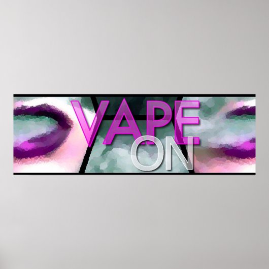 Poster Lèvres roses Fumer Vapeon (Devant)