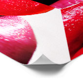 Poster Lèvres rouge à lèvres Hot Lipstick (Coin)