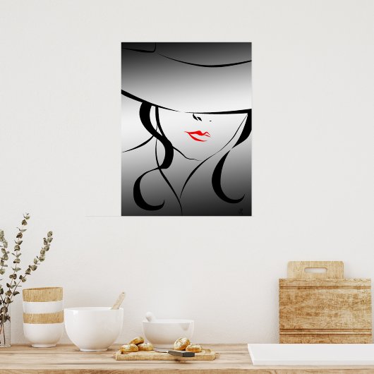 Poster Lèvres rouges (Cuisine)