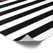 Poster Lèvres Rouges Faux Gold Linées Sur Bandes Noires E (Coin)