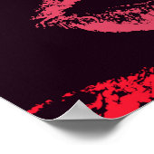 Poster Lèvres rouges imprimer motif transparent (Coin)