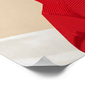 Poster Lévrier gris noir amusant en pull rouge - Art du c (Coin)