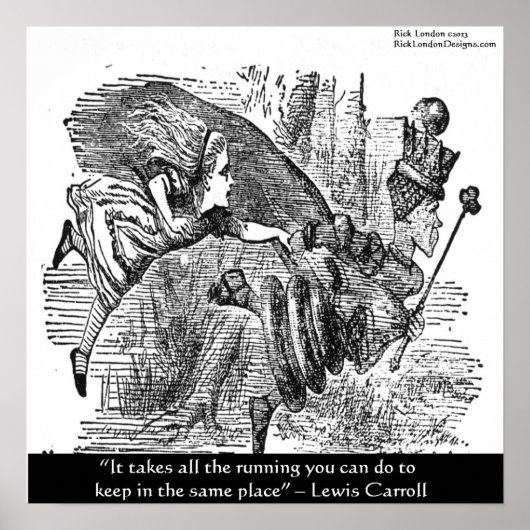 Poster Lewis Carroll Graphique & Citation Célèbre (Devant)