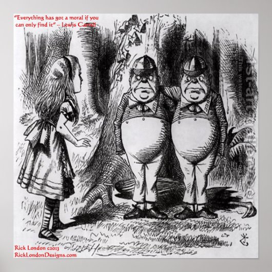 Poster Lewis Carroll Graphique & Citation Célèbre (Devant)