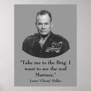 Poster Lewis "Chesty" Puller -- War Hero
