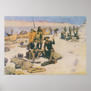 Poster Lewis et Clark à la rivière Columbia