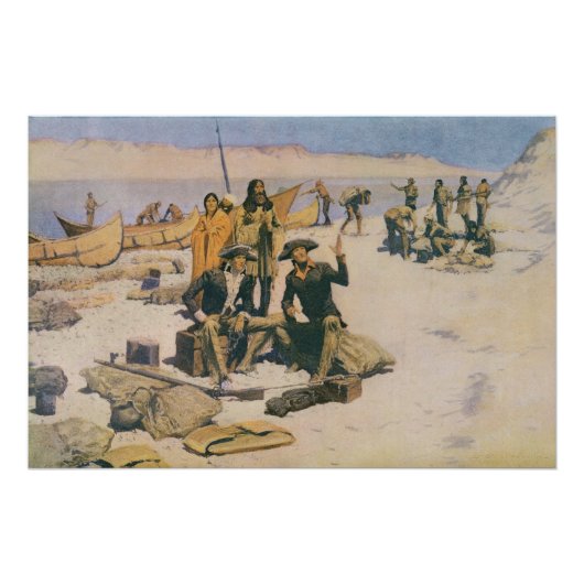 Poster Lewis et Clark à la rivière Columbia (Devant)