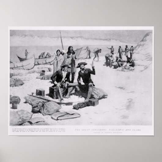 Poster Lewis et Clark à l'embouchure du Columbia (Devant)