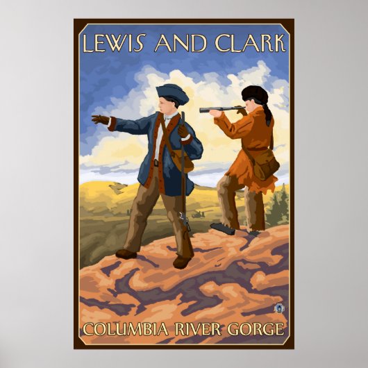 Poster Lewis et Clark - Columbia River Gorge, Oregon (Devant)