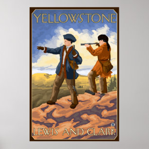 Poster Lewis et Clark - Parc national de Yellowstone