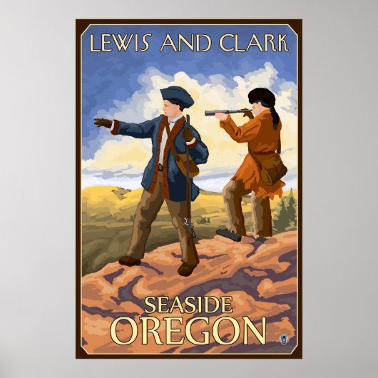 Poster Lewis et Clark - Seaside, Oregon (Devant)