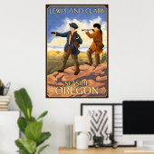 Poster Lewis et Clark - Seaside, Oregon (Bureau à domicile)