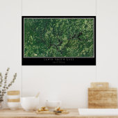 Poster Lewis Smith Lake Alabama Carte de l'affiche satell (Cuisine)