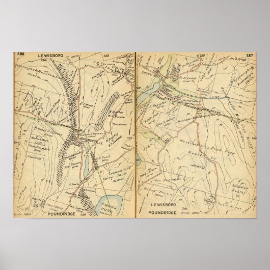 Poster Lewisboro, New York (Devant)