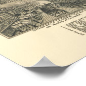 Poster Lewisburg, PA Carte panoramique - 1884 (Coin)