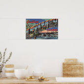 Poster Lewiston, Maine (Scène fluviale) (Cuisine)