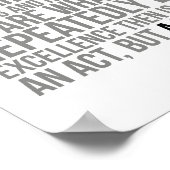 Poster L'Excellence Est Un Art Gagné Par La Formation (Coin)