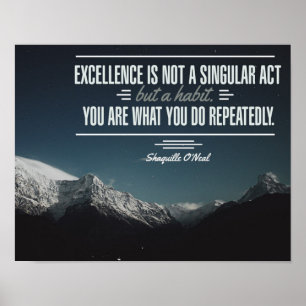 Poster L'Excellence Est Une Habitude