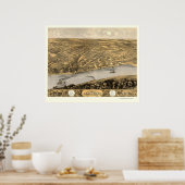 Poster Lexington, MO Carte panoramique - 1869 (Cuisine)