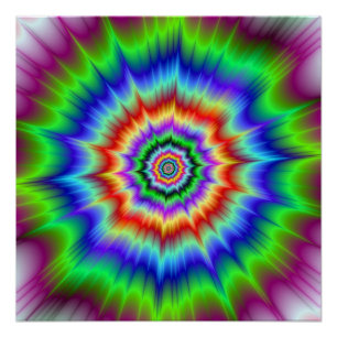 Poster L'explosion de l'arc en ciel L'affiche de Zazzle P