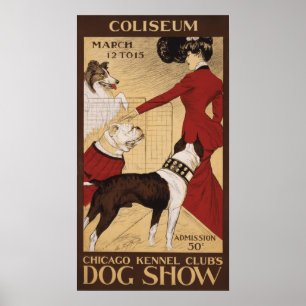 Poster L'exposition canine 1902 du club de chenil de
