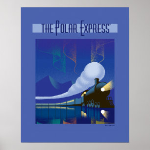 Poster L'Express polaire   Northern Lights Vintage voyage