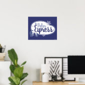 Poster L'Express polaire | Ours polaires Retro Graphisme (Bureau à domicile)