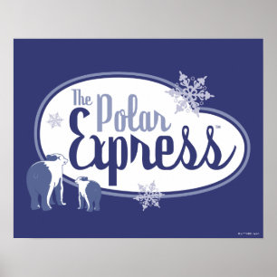 Poster L'Express polaire   Ours polaires Retro Graphisme