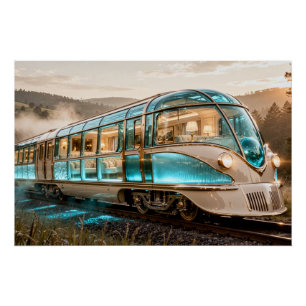 Poster L'Express Turquoise