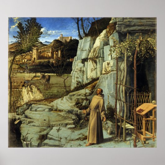 Poster L'extase de Saint François par Giovanni Bellini (Devant)