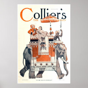 Poster Leyendecker vintage, "sur la route vers Mandalay "